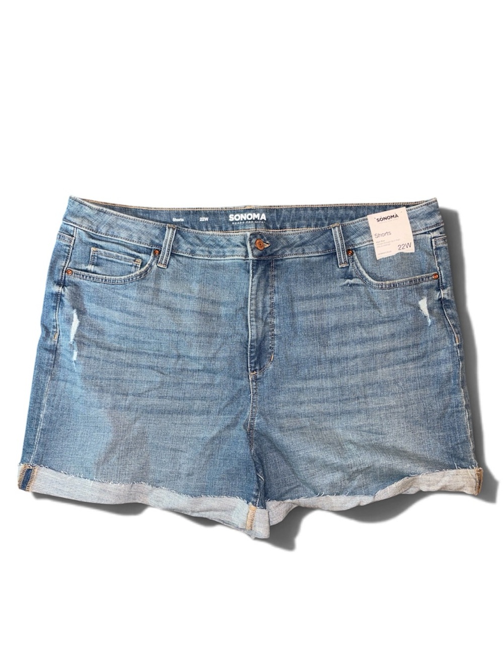 Sonoma high rise plus size distressed denim jean shorts